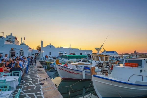 Paros Cyclades Greece June 2018 Iconic View Picturesque Seaside Village — Stock Photo, Image