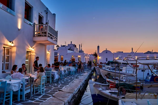 Paros Cyclades Greece June 2018 Iconic View Picturesque Seaside Village — Stock Fotó