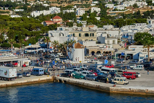 Parikia Griechenland Juni 2017 Hafen Und Stadt Parikia Von Einer — Stockfoto