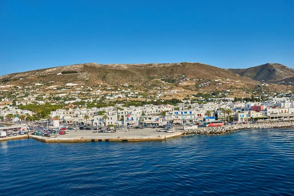 Parikia Griechenland Juni 2017 Hafen Und Stadt Parikia Von Einer — Stockfoto