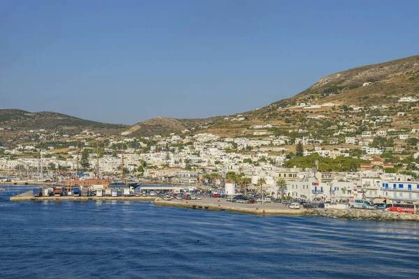 Parikia Griechenland Juni 2017 Hafen Und Stadt Parikia Von Einer — Stockfoto