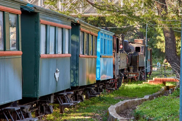 Vistas Panorámicas Desde Parque Ferroviario Municipal Kalamata Único Museo Aire —  Fotos de Stock