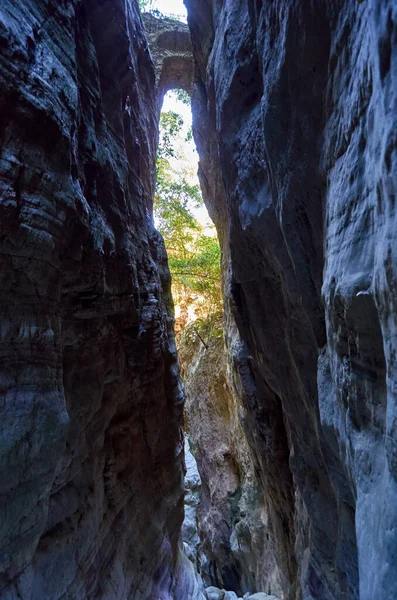 Natuurlijke Omgeving Van Beroemde Ridomo Kloof Taygetus Mountain Kloof Diep — Stockfoto