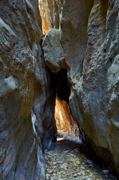 Natuurlijke Omgeving Van Beroemde Ridomo Kloof Taygetus Mountain Kloof Diep — Stockfoto