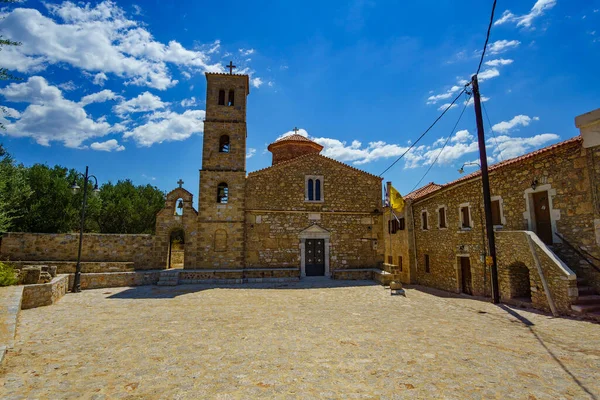 Église Orthodoxe Grecque Traditionnelle Taxiarchis Situé Village Oitylo Mani Laconie — Photo