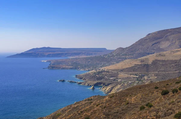Spektakulärer Blick Vom Berühmten Dorf Vathia Auf Das Ionische Meer — Stockfoto
