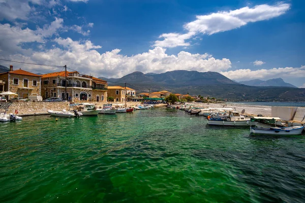 Pittoresco Villaggio Balneare Agios Nikolaos Mani Messinia Grecia — Foto Stock