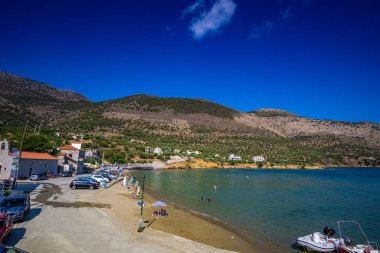 Yunanistan 'ın Peloponnese eyaletinin Mani bölgesinde yer alan güzel Kotronas kıyı kasabası