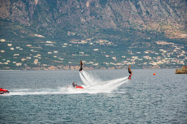 Έκθεση Flyboard Στο Λιμάνι Της Καλαμάτας — Φωτογραφία Αρχείου