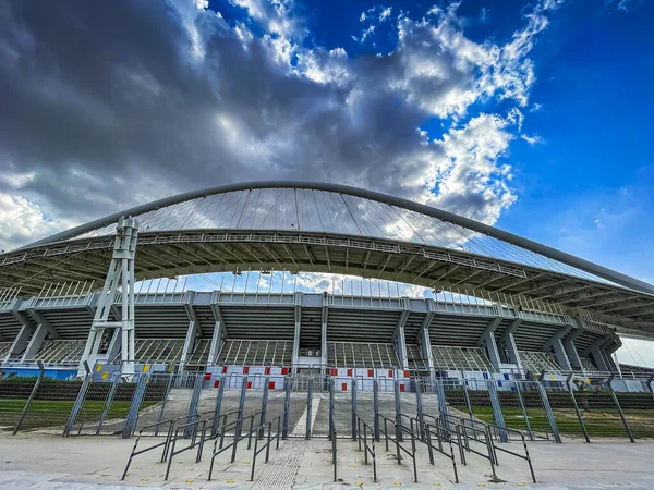 Vista Icônica Estádio Olímpico Oaka Atenas Grécia Projetado Por Santiago — Fotografia de Stock