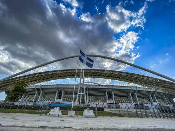 Icónica Vista Del Estadio Olímpico Oaka Atenas Grecia Diseñado Por —  Fotos de Stock