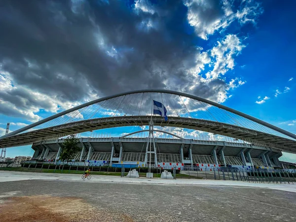 Icónica Vista Del Estadio Olímpico Oaka Atenas Grecia Diseñado Por — Foto de Stock