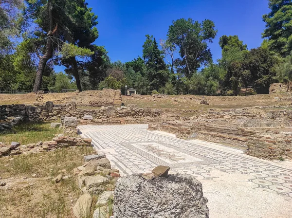 Die Archäologische Stätte Des Antiken Olympia Der Ort Dem Die — Stockfoto
