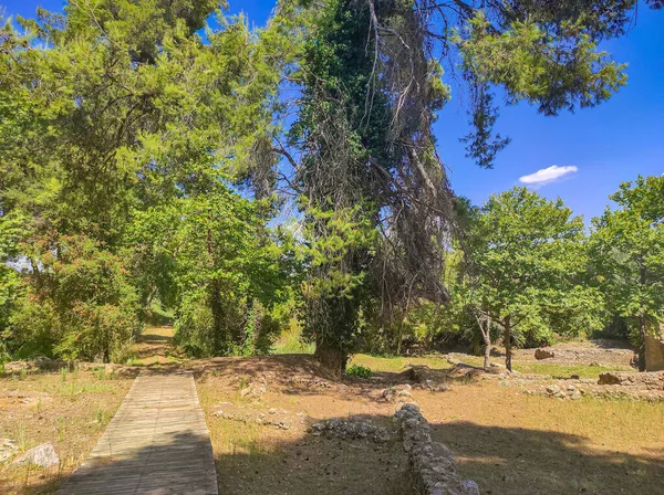 Archeologické Naleziště Starověké Olympie Místo Kde Klasických Dobách Zrodily Olympijské — Stock fotografie