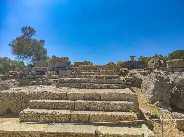Archeologische Site Van Het Oude Olympia Plaats Waar Olympische Spelen — Stockfoto
