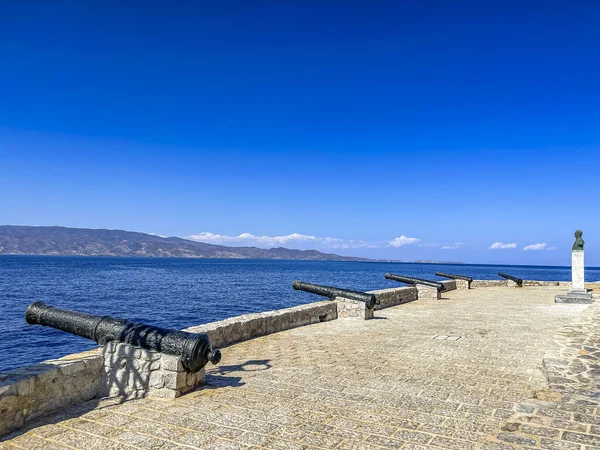 Yunanistan Hydra Adasının Güzel Deniz Manzarası — Stok fotoğraf