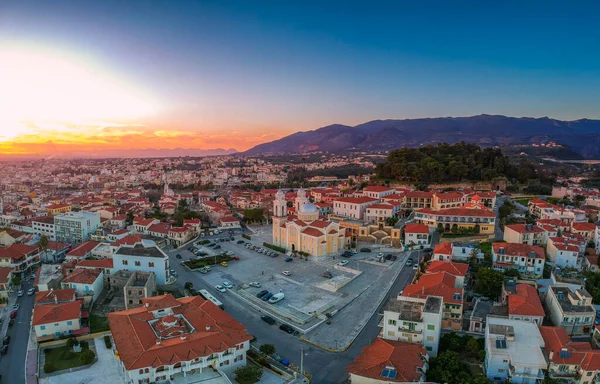 Aerial View Castle Hill Area Metropolitan Church Ypapanti Old Historical — Stock Photo, Image