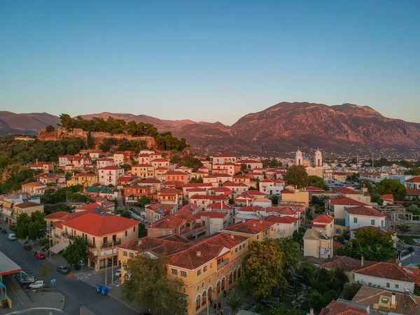 Aerial View Castle Hill Area Metropolitan Church Ypapanti Old Historical — Stock Photo, Image