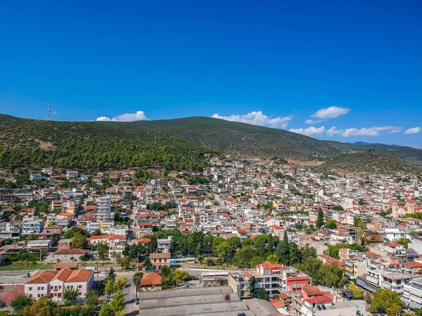 Vista Panorâmica Aérea Bela Cidade Litorânea Stylis Mais Conhecida Stylida — Fotografia de Stock