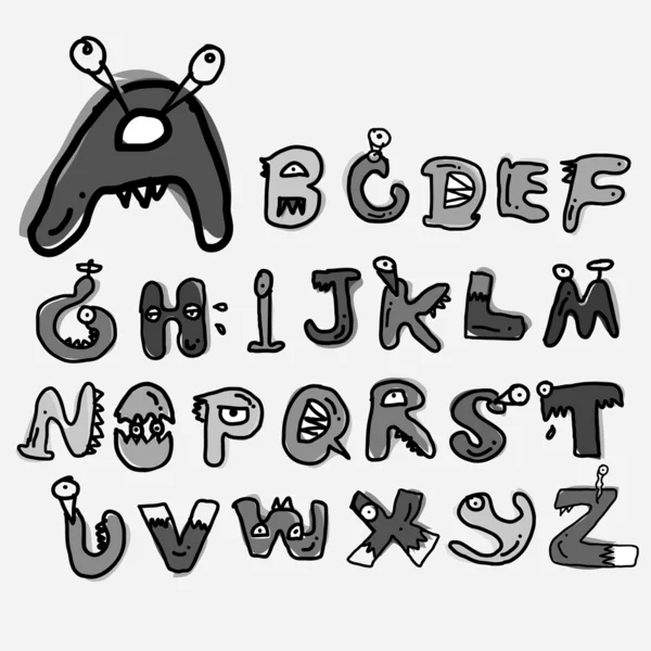 Kinder-Alphabet buchstabiert — Stockvektor