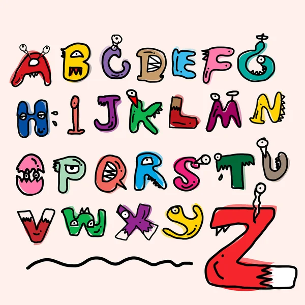 Children alphabet spelled out — Stock Vector