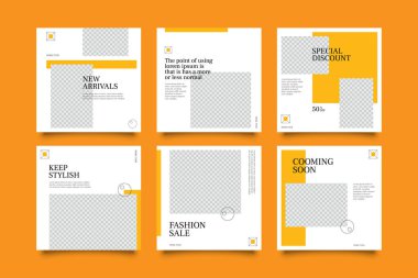 Düzenlenebilir kare şablonu. Sosyal medya için modern promosyon kare web pankartı.