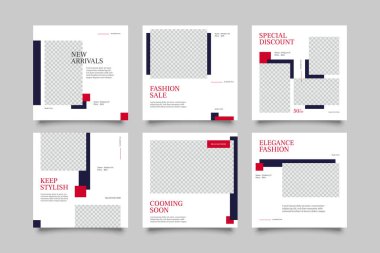 Düzenlenebilir kare şablonu. Sosyal medya için modern promosyon kare web pankartı.