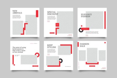 Düzenlenebilir kare şablonu. Sosyal medya için modern promosyon kare web pankartı.