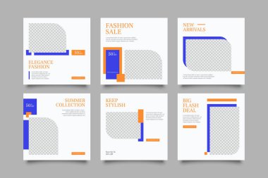 Düzenlenebilir kare şablonu. Sosyal medya için modern promosyon kare web pankartı.