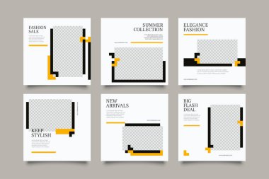 Düzenlenebilir kare şablonu. Sosyal medya için modern promosyon kare web pankartı.