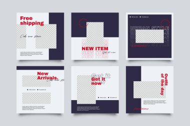 Dijital pazarlama ve satış tanıtımı için Kentsel Medya Posta Şablonu. Modern moda reklamcılığı