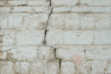 Tuğla doku çizikler ve çatlaklar ile