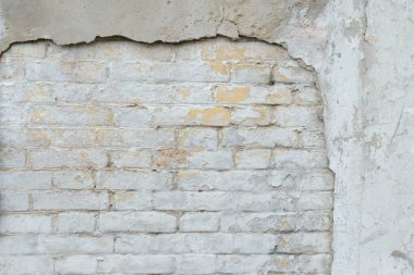 Tuğla doku çizikler ve çatlaklar ile