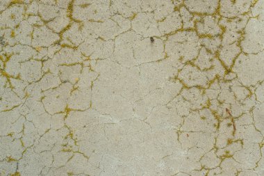 Duvar parçası attritions ve çatlaklar ile