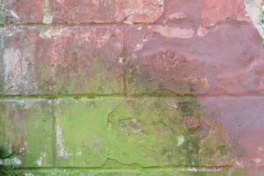 Tuğla doku çizikler ve çatlaklar ile