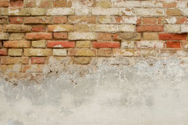 Tuğla doku çizikler ve çatlaklar ile