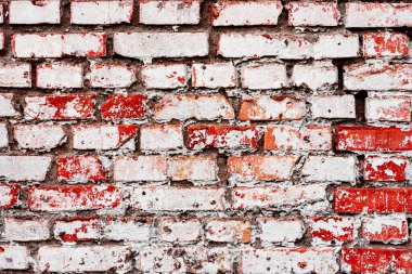 Doku, tuğla, duvar, arka plan olarak kullanılabilir. Çizik ve çatlaklarla tuğla dokusu