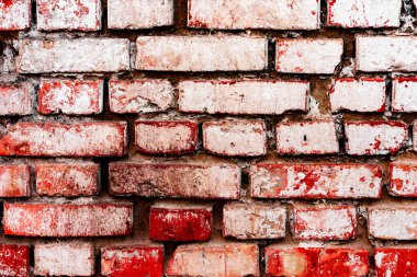 Doku, tuğla, duvar, arka plan olarak kullanılabilir. Çizik ve çatlaklarla tuğla dokusu