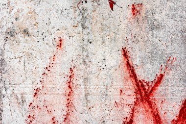 Doku, duvar, beton, arka plan olarak kullanılabilir. Çizik ve çatlaklarla dolu bir duvar parçası.