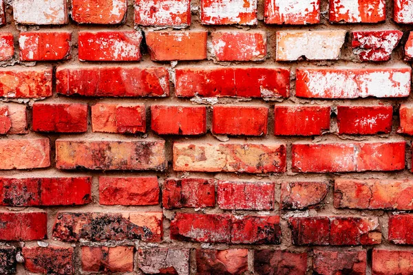 Texture Brick Wall Can Used Background Brick Texture Scratches Cracks — Stock Photo, Image