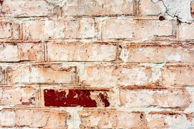 Doku, tuğla, duvar, arka plan olarak kullanılabilir. Çizik ve çatlaklarla tuğla dokusu