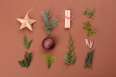 Yeni yıl dekoratif arkaplan ve metin veya tasarım için bir kopya alanı ile Noel parlak renkli dekoratif arka plan