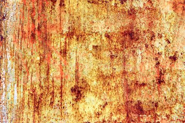 Çatlakları ve çizikleri olan metal bir duvarın dokusu arka plan olarak kullanılabilir.