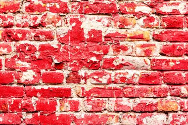 Doku, tuğla, duvar, arka plan olarak kullanılabilir. Çizik ve çatlaklarla tuğla dokusu