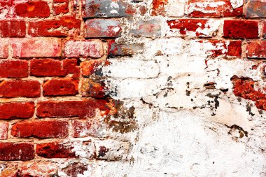 Doku, tuğla, duvar, arka plan olarak kullanılabilir. Çizik ve çatlaklarla tuğla dokusu