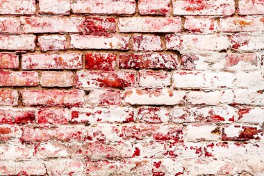 Doku, tuğla, duvar, arka plan olarak kullanılabilir. Çizik ve çatlaklarla tuğla dokusu