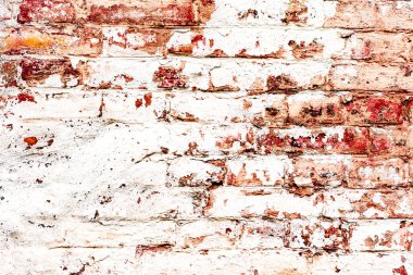 Doku, tuğla, duvar, arka plan olarak kullanılabilir. Çizik ve çatlaklarla tuğla dokusu