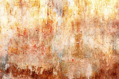 Doku, duvar, beton, arka plan olarak kullanılabilir. Çizik ve çatlaklarla dolu bir duvar parçası.