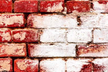 Doku, tuğla, duvar, arka plan olarak kullanılabilir. Çizik ve çatlaklarla tuğla dokusu