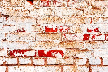 Doku, tuğla, duvar, arka plan olarak kullanılabilir. Çizik ve çatlaklarla tuğla dokusu